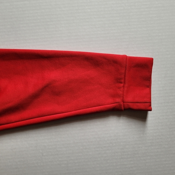 North Face hoodie hooded sweatshirt outdoor shirt top red black logo men's - Picture 13 of 13